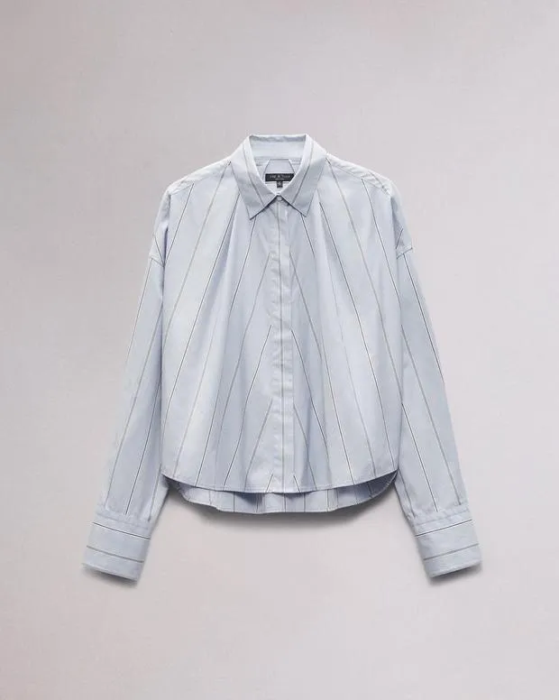 Shirts and Tops Women Rag and Bone Martha Cotton Shirt Light Blue Stripe