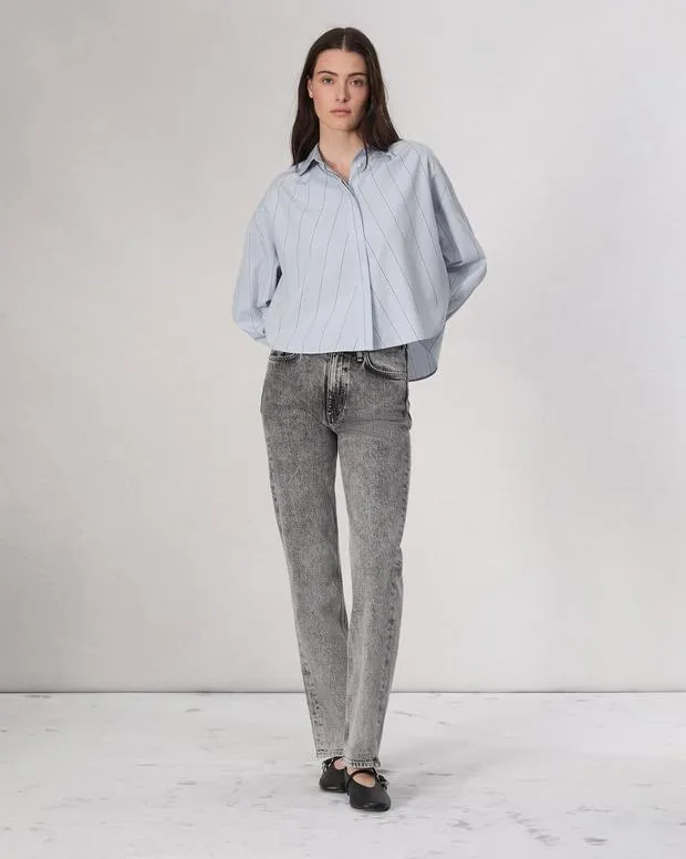 Shirts and Tops Women Rag and Bone Martha Cotton Shirt Light Blue Stripe