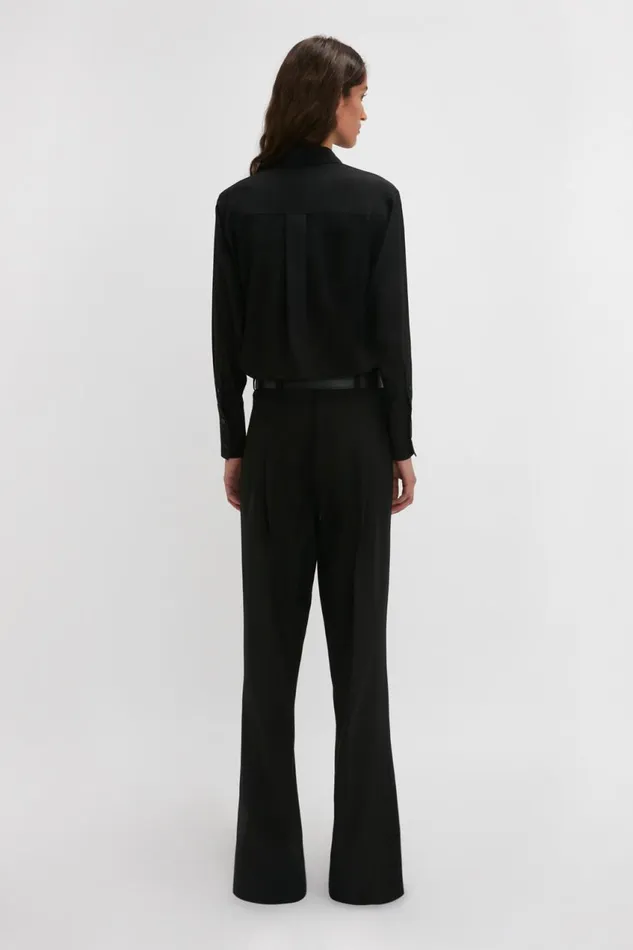 Shirts and Tops Women Victoria Beckham Contrast Bib Shirt In Black