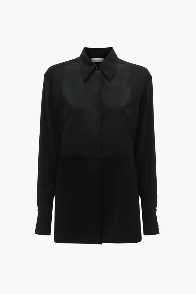 Shirts and Tops Women Victoria Beckham Contrast Bib Shirt In Black