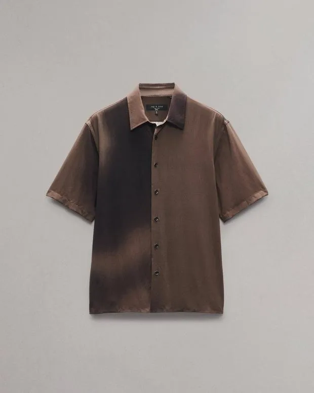 Shirts Men Rag and Bone Dalton Printed Shirt Brown Gradient