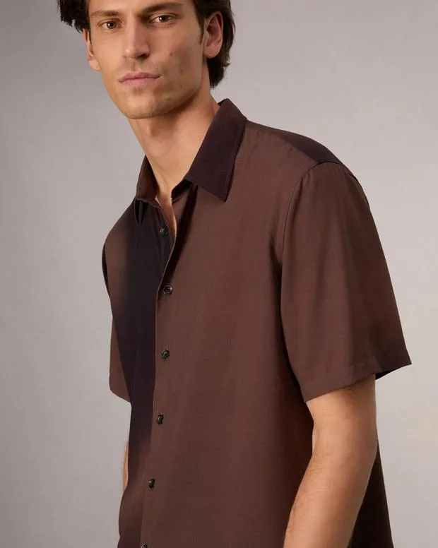 Shirts Men Rag and Bone Dalton Printed Shirt Brown Gradient