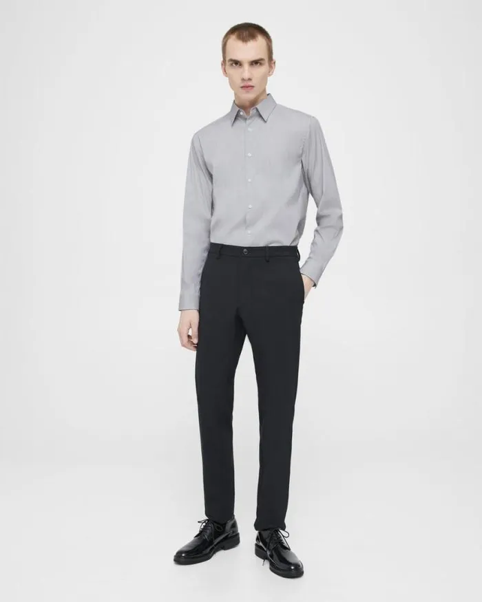 Shirts Men Theory Irving Shirt In Striped Cotton Blend Whitepestle Shirts Men Theory Irving Shirt In Striped Cotton Blend Whitepestle
