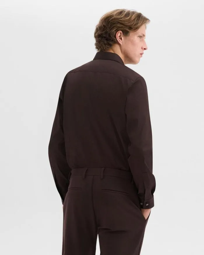 Shirts Men Theory Sylvain Shirt In Good Cotton Hickory