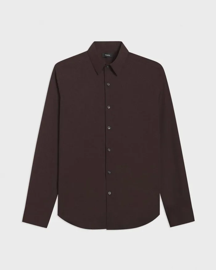 Shirts Men Theory Sylvain Shirt In Good Cotton Hickory