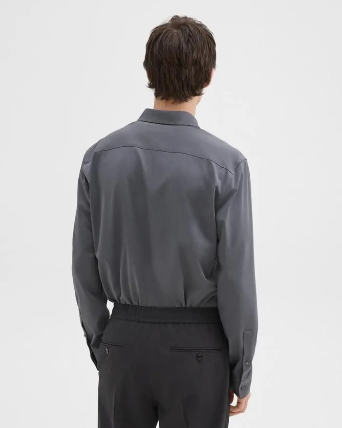 Shirts Men Theory Sylvain Shirt In Structure Knit Pestle Shirts Men Theory Sylvain Shirt In Structure Knit Pestle