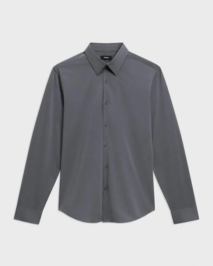 Shirts Men Theory Sylvain Shirt In Structure Knit Pestle Shirts Men Theory Sylvain Shirt In Structure Knit Pestle