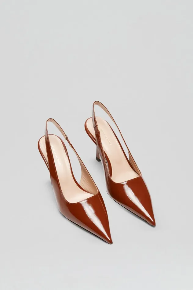Shoes Women Scanlan Theodore POLISHED SLINGBACK 75 Cigar Shoes Women Scanlan Theodore POLISHED SLINGBACK 75 Cigar