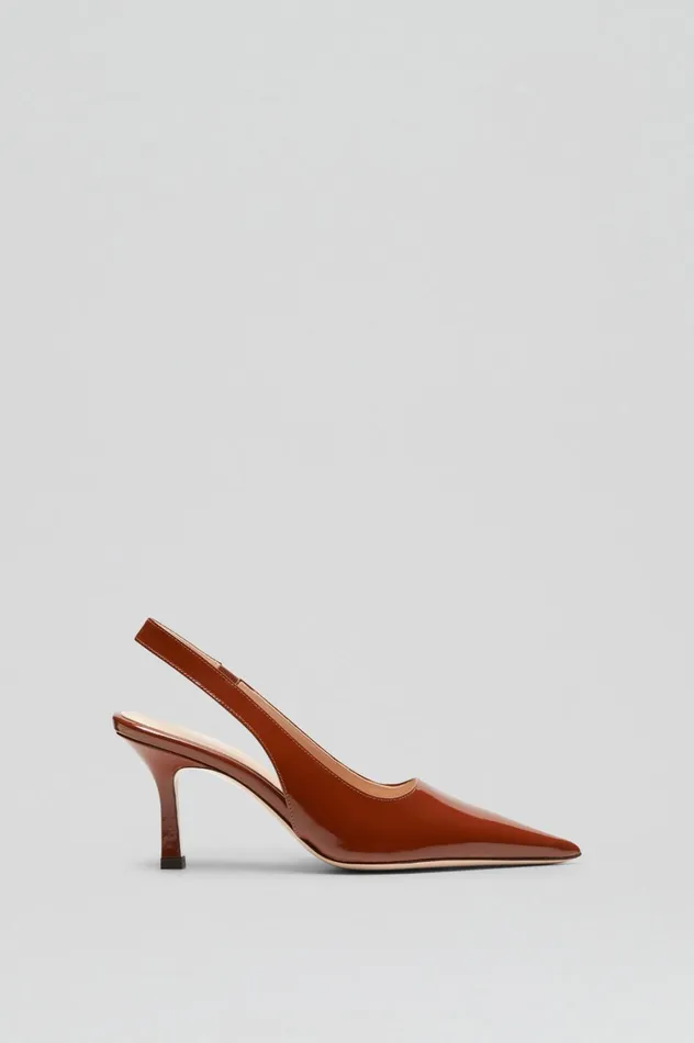 Shoes Women Scanlan Theodore POLISHED SLINGBACK 75 Cigar Shoes Women Scanlan Theodore POLISHED SLINGBACK 75 Cigar