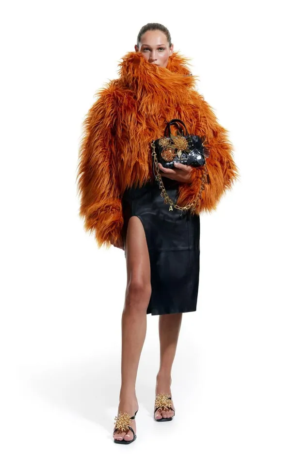 Short Oversize Orange Fur Coat Orange Women Bimba Y Lola Bimba Y Palomo Short Oversize Orange Fur Coat Orange Women Bimba Y Lola Bimba Y Palomo