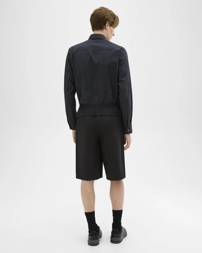 Shorts Men Theory CottonBlend PullOn Short Black
