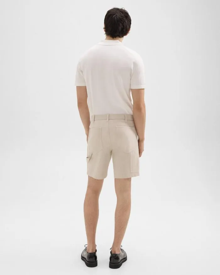 Shorts Men Theory Zaine 7034 Carpenter Short In Stretch Cotton Canvas Sand Shorts Men Theory Zaine 7034 Carpenter Short In Stretch Cotton Canvas Sand