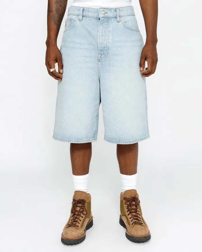 Shorts MenWomen Stussy BIG OL039 SHORT DENIM Light Wash Shorts MenWomen Stussy BIG OL039 SHORT DENIM Light Wash