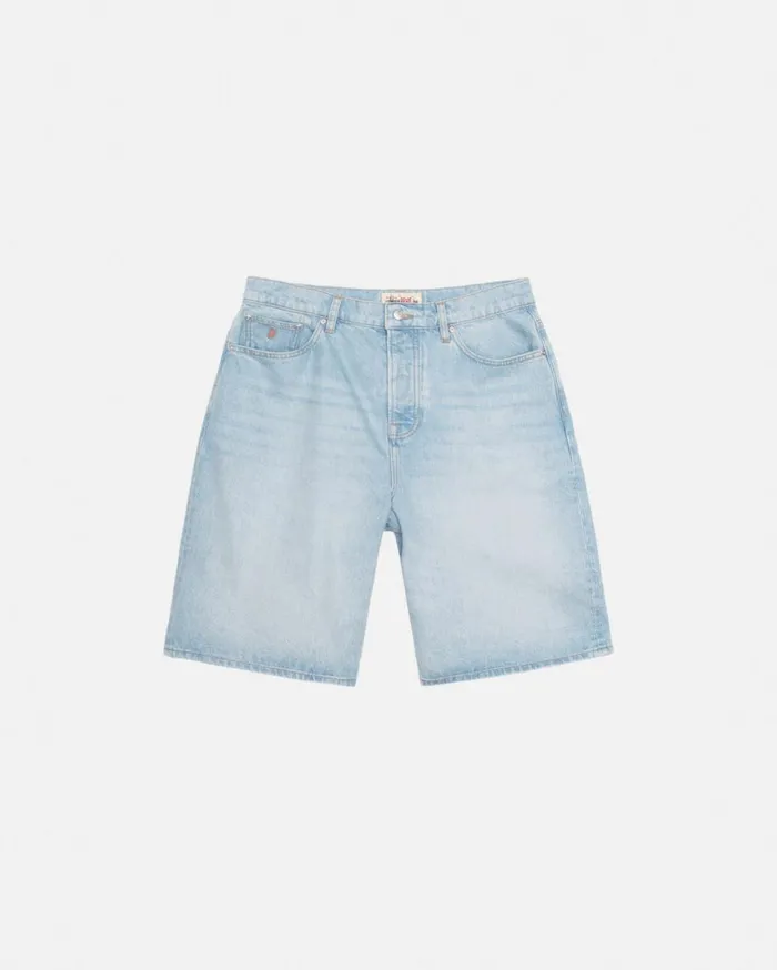 Shorts MenWomen Stussy BIG OL039 SHORT DENIM Light Wash Shorts MenWomen Stussy BIG OL039 SHORT DENIM Light Wash