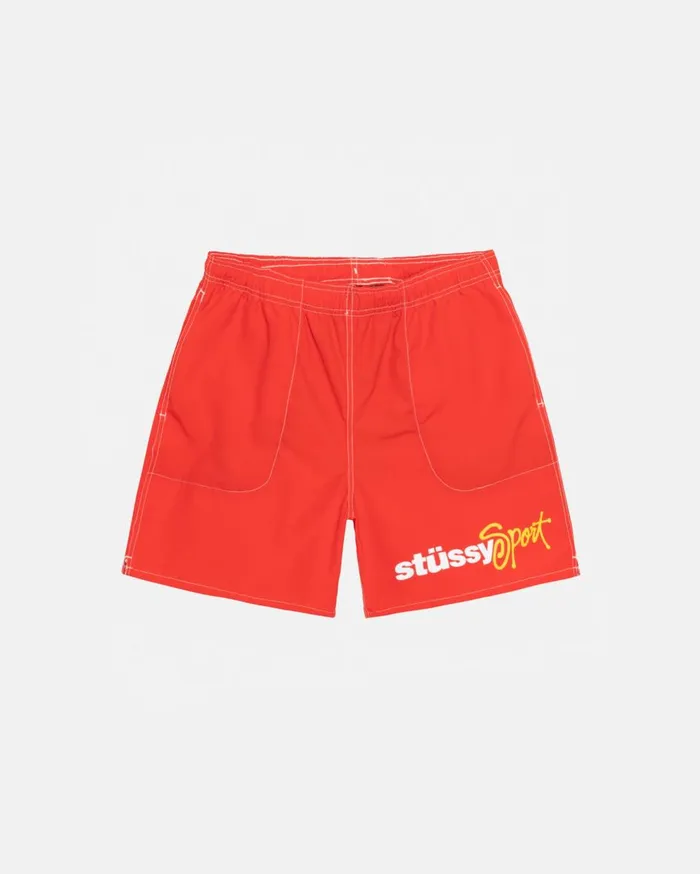 Shorts MenWomen Stussy WATER SHORT SPORT Bright Red