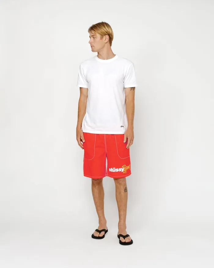 Shorts MenWomen Stussy WATER SHORT SPORT Bright Red Shorts MenWomen Stussy WATER SHORT SPORT Bright Red