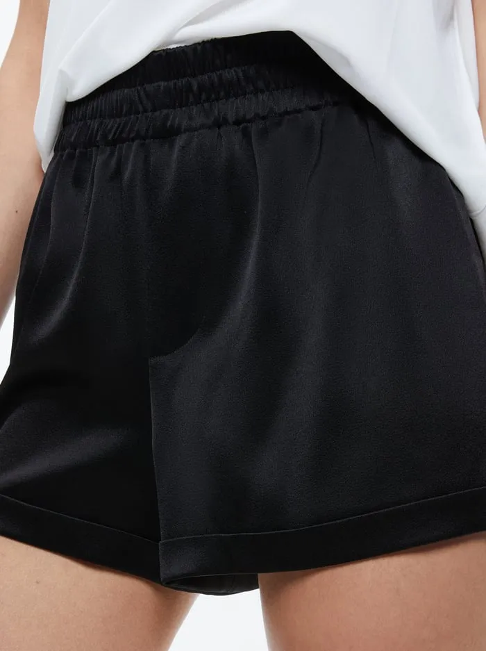 Shorts Women Alice Olivia Richie Cuffed Low Rise Boxer Short Black