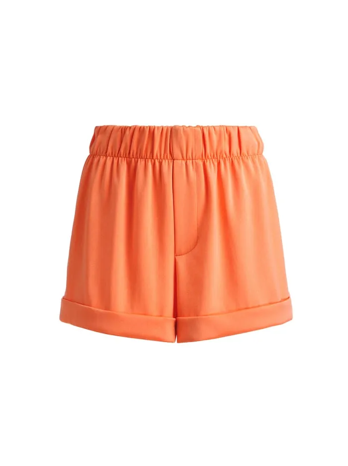 Shorts Women Alice Olivia Richie Cuffed Low Rise Boxer Short Coral