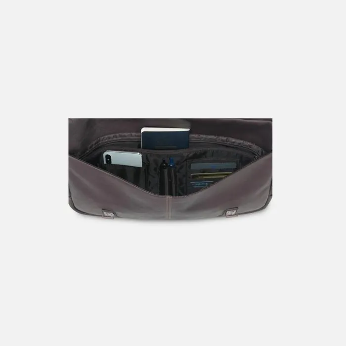 Show Business Double Gusset Computer Portfolio Dark Brown Men Kenneth Cole Bags