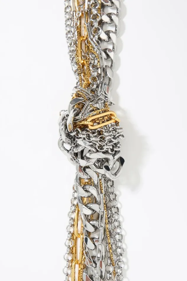 Silver Knot Multichain Necklace Antique Silver Women Bimba Y Lola Jewelry Silver Knot Multichain Necklace Antique Silver Women Bimba Y Lola Jewelry