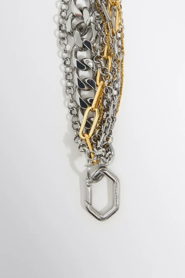 Silver Knot Multichain Necklace Antique Silver Women Bimba Y Lola Jewelry Silver Knot Multichain Necklace Antique Silver Women Bimba Y Lola Jewelry