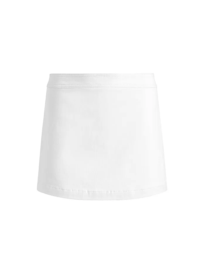 Skirts Women Alice Olivia Lakelyn Denim Skort Off White
