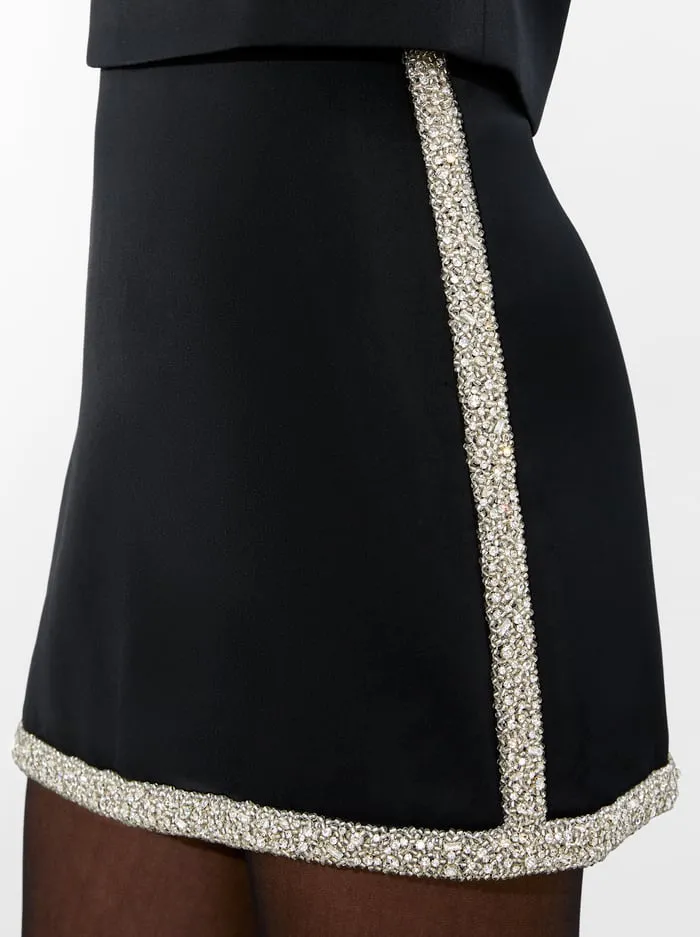 Skirts Women Alice Olivia Riley Mini Skirt Black