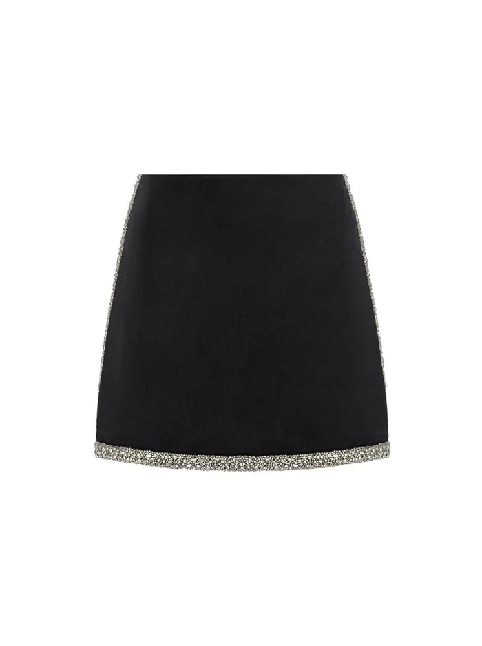 Skirts Women Alice Olivia Riley Mini Skirt Black
