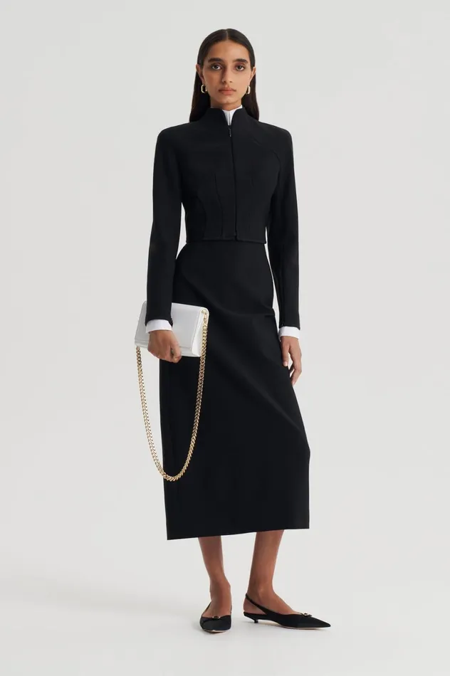 Skirts Women Scanlan Theodore MILANO PENCIL SKIRT Black