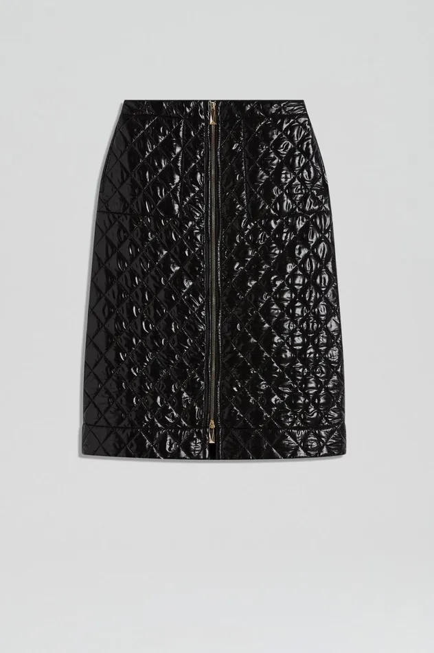 Skirts Women Scanlan Theodore QUILTED SKIRT Black Skirts Women Scanlan Theodore QUILTED SKIRT Black