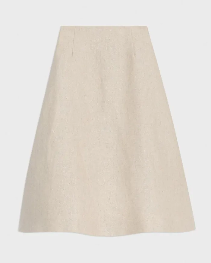 Skirts Women Theory Midi Circle Skirt In Basket Weave Linen Straw Skirts Women Theory Midi Circle Skirt In Basket Weave Linen Straw