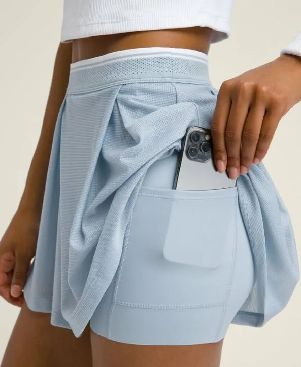 Skirts Women Wilson Breeze Lined Tennis Skirt Blue Fog