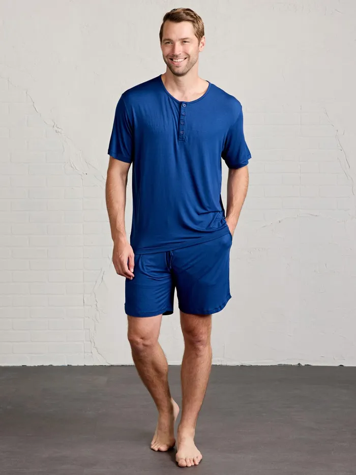 Sleepwear Men Tasc Performance Bamboo Silk Sleep Short Sleeve Henley