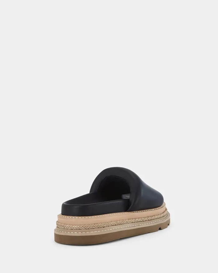 Slides Women NOVO Shoes SERRATA BLACK Flatform