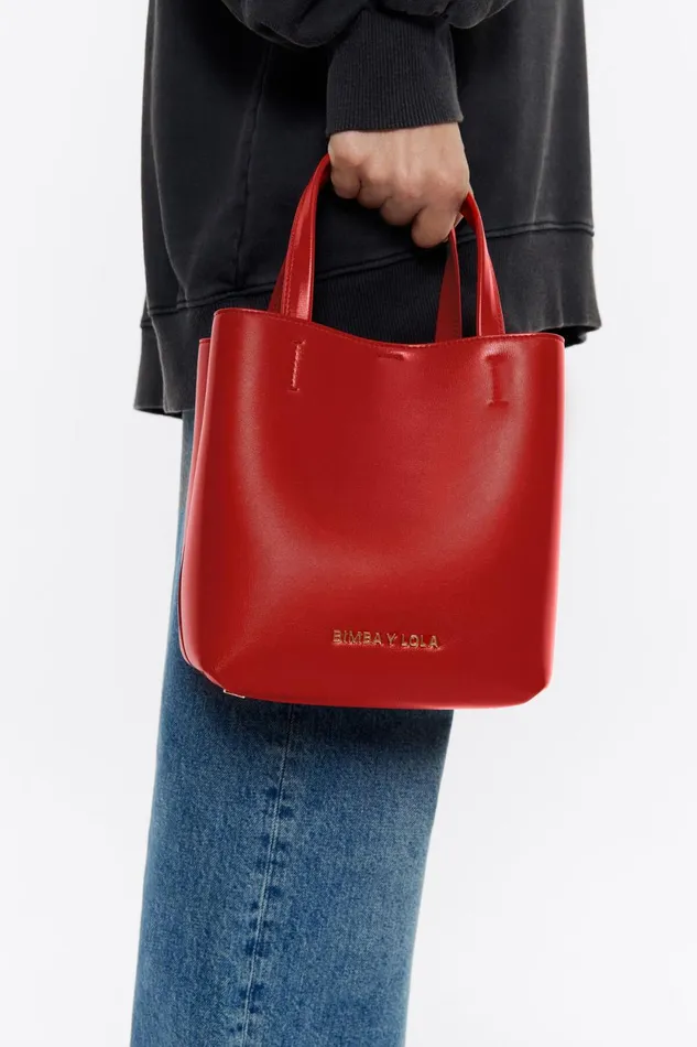 Small Red Leather Chihuahua Bag Red Women Bimba Y Lola Crossbody Bags