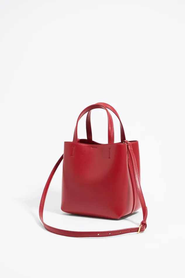 Small Red Leather Chihuahua Bag Red Women Bimba Y Lola Crossbody Bags