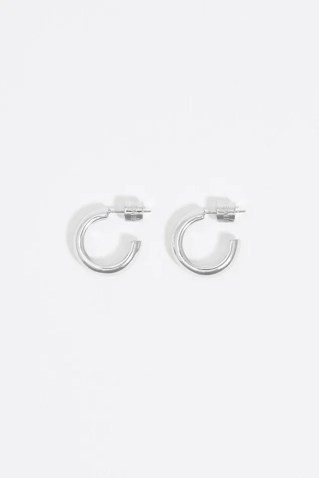 Small Silver Hoop Earrings Silver Women Bimba Y Lola Jewelry