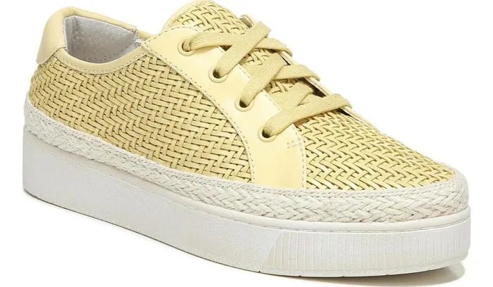 Sneakers Women Franco Sarto Franco Hyria Platform Sneaker Yellow Woven Leather Sneakers Women Franco Sarto Franco Hyria Platform Sneaker Yellow Woven Leather
