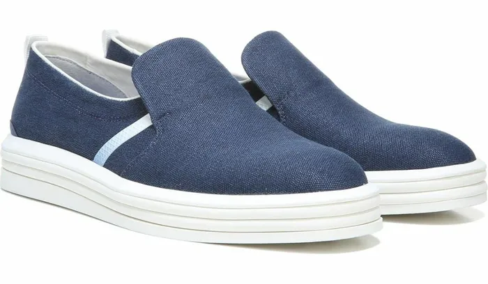 Sneakers Women Franco Sarto Franco Maldives Slip On Sneaker French Navy Leather