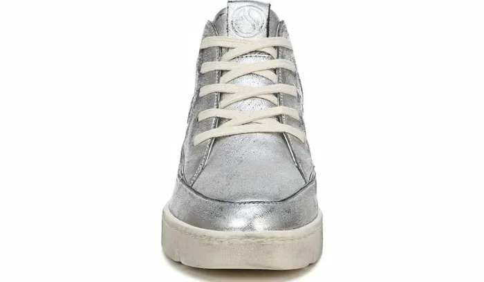 Sneakers Women Franco Sarto Franco Pryce Mid Top Sneaker Silver Leather