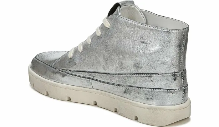 Sneakers Women Franco Sarto Franco Pryce Mid Top Sneaker Silver Leather