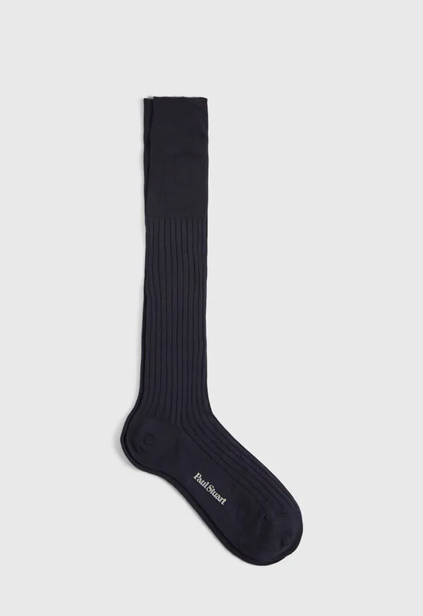 Socks Merino Wool Ribed Sock Black Paulstuart Mens