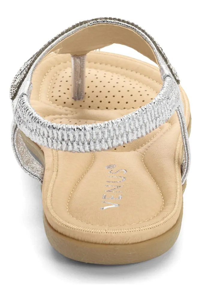 SPARKLE THONG SANDALS Silver Women VENUS Casual