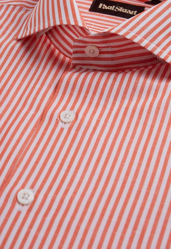 Sport Shirts Mens Paulstuart Bengal Stripe Cotton and Linen Sport Shirt Light Blue Sport Shirts Mens Paulstuart Bengal Stripe Cotton and Linen Sport Shirt Light Blue