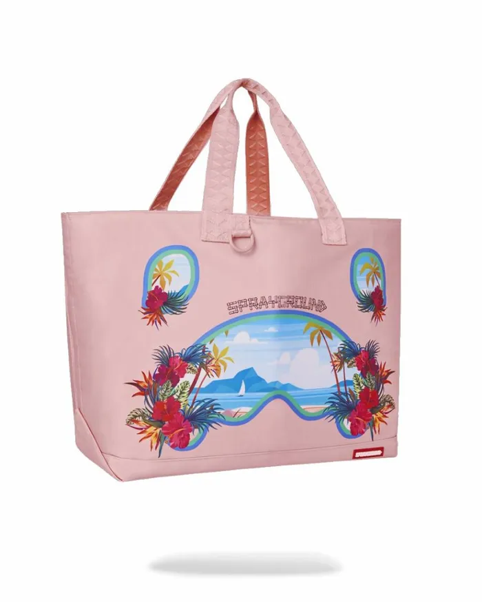 SPRAYGROUND BORA BORA SHARK ISLAND VILLA BEACH TOTE Bags