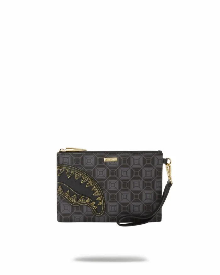 SPRAYGROUND OBSIDIAN STUNNER Ai6 SANDFLOWER COLLAB CROSSOVER CLUTCH Bags