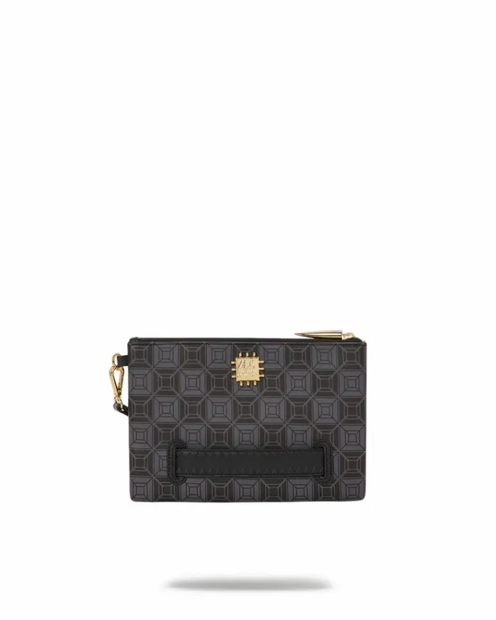 SPRAYGROUND OBSIDIAN STUNNER Ai6 SANDFLOWER COLLAB CROSSOVER CLUTCH Bags