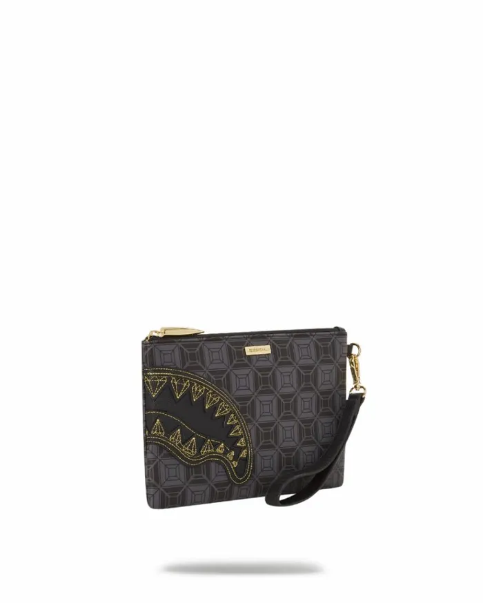 SPRAYGROUND OBSIDIAN STUNNER Ai6 SANDFLOWER COLLAB CROSSOVER CLUTCH Bags
