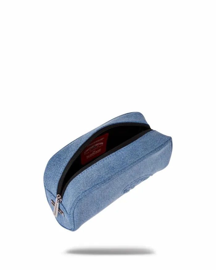 SPRAYGROUND STONE WASHED SHARK PENCIL POUCH Bags