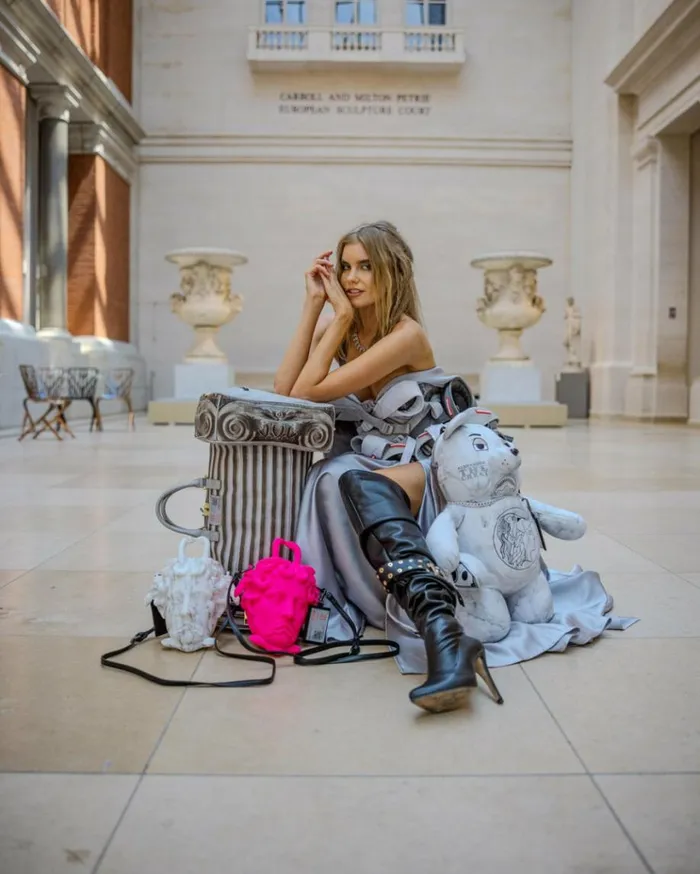SPRAYGROUND THE MET CANOVA MEDUSA HANDBAG PINK Bags